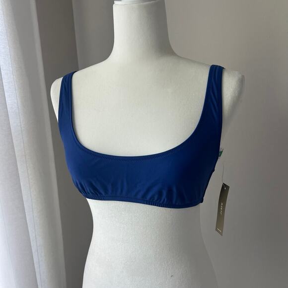 J. Crew Blue Heritage scoopneck bikini top NWT - Picture 1 of 5